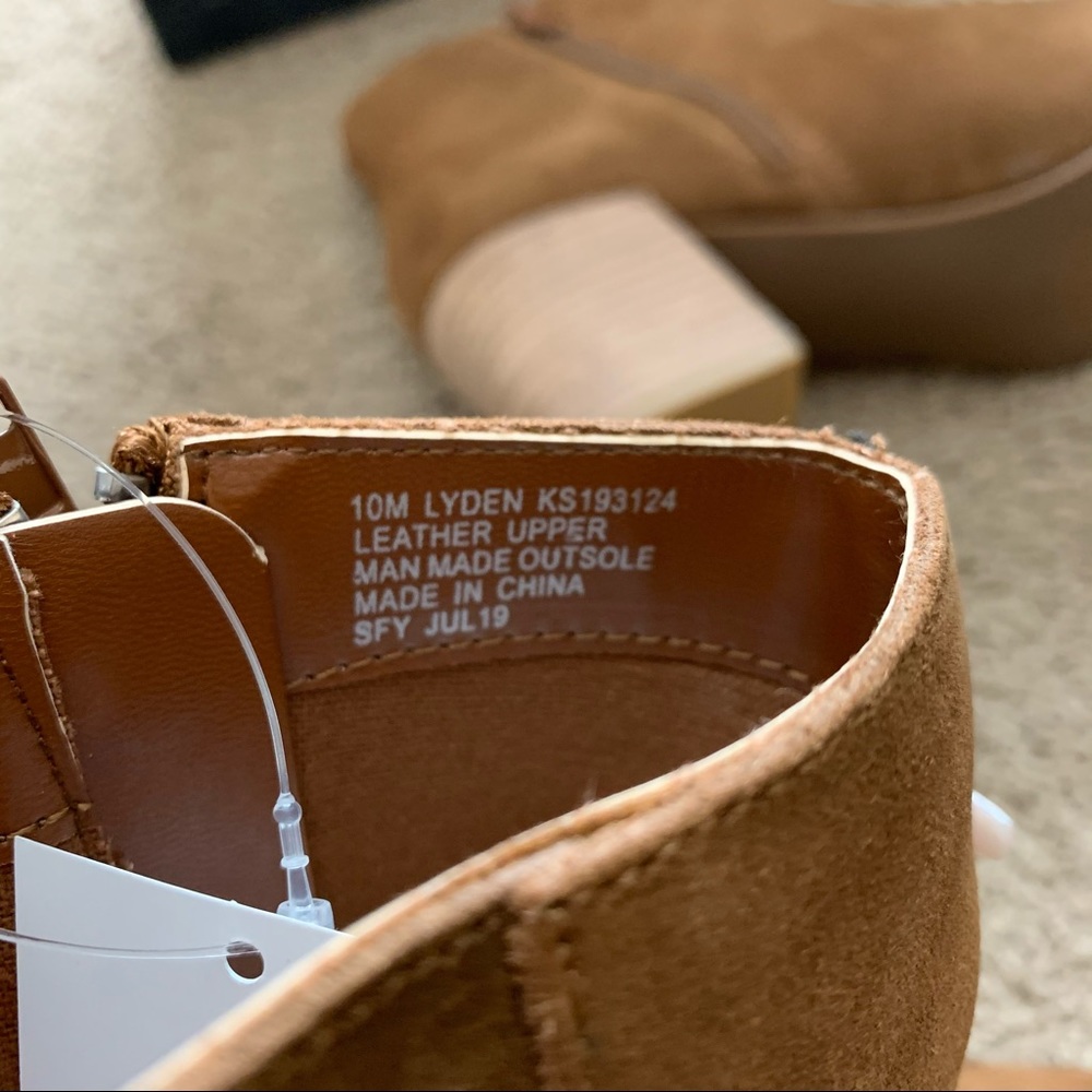 NEW Kensie Brown Suede Heeled Booties - Picture 13 of 14